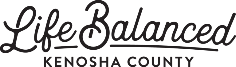Life Balanced Kenosha County Black Logo